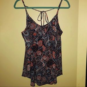 Freeway Paisley Pattern Flower Flowy Tank Top